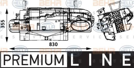 Фото автозапчасти радиатор печки ATEGO 98-04, AXOR 02-04 OE HELLA BEHR 8FH351 314-531