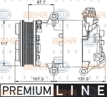 Фото автозапчастини компресор кондиціонера HELLA BEHR 8FK351 334-041