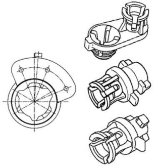 Фото автозапчастини регулювання ліхтарів лівий/правий HELLA BEHR 8HG183 586-001