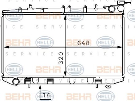 Фото автозапчастини радіатор, охолодження двигуна HELLA BEHR 8MK376 704-701