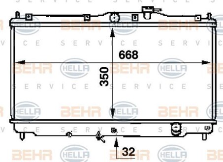 Фото автозапчасти радиатор двигателя HELLA BEHR 8MK376 707-351