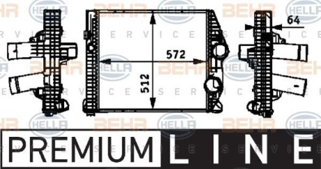 Фото автозапчастини інтеркулер MERCEDES ATEGO, ATEGO 2 OM900.911-OM924.930 01.98- HELLA BEHR 8ML376724261