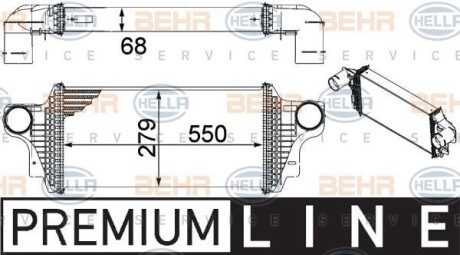 Фото автозапчасти интеркулер MERCEDES GL (X164), M (W164) 3.0D/4.0D 02.06-08.12 HELLA BEHR 8ML376754621