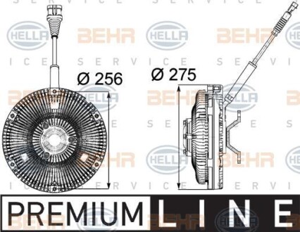 Фото автозапчасти гидромуфта без вентилятора DAF CF85/XF105 MX265-MX375 >2005 O275MM HELLA BEHR 8MV 376 734-211