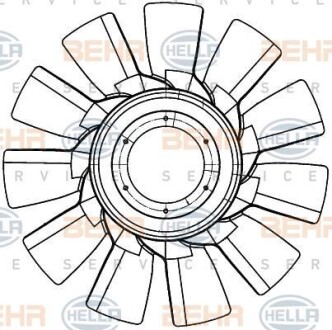 Фото автозапчасти вентилятор гидромуфты SCANIA P/G/R/T DC13.05-DC16.22 >2004 O750MM HELLA BEHR 8MV 376 907-301