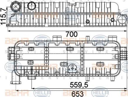 Фото автозапчастини расширительный бак HELLA BEHR 8MY376 743-631 (фото 1)