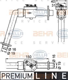 Фото автозапчасти клапан обогревателя VOLVO FH 12, FH 16, NH 12 D12A340-D16G700 08.93- HELLA BEHR 9XL 351 328-121