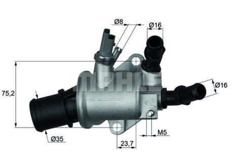 Фото автозапчасти термостат HELLA BEHR TI14388