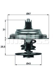 Фото автозапчасти термостат HELLA BEHR TX2383D