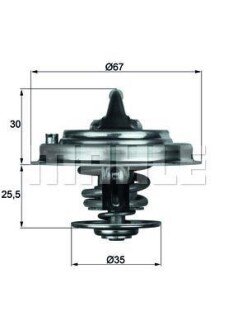 Фото автозапчастини термостат HELLA BEHR TX3087D