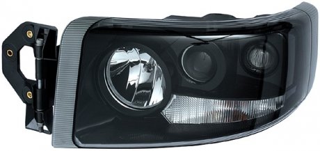 Фара левый (H1/H3/H7/PY21W/W5W, инструкция, цвет вставки: черный, цвет индикатора: прозрачный) Renault PREMIUM 2 10.05- HELLA BEHR 1EL011 899-291