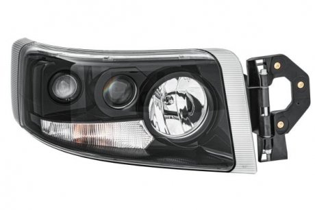Фара головного света правый (H1/H7/PY21W/W5W, электрическая, с моторчиком, цвет вставки: черный, цвет указателя поворота: прозрачный) Renault PREMIUM 2 10.05- HELLA BEHR 1EL 011 899-481