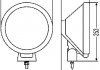 Фото автозапчастини універсальний налобний ліхтар (круглий, H1/W5W, 12/24V, ширина 222 мм, висота 253 мм, діаметр 222 мм, глибина 47 мм, прозорий, чорний) HELLA BEHR 1F8006 800-311 (фото 2)