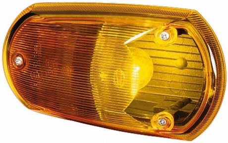 Лампа указателя поворота сторона левая/правая (цвет стекла: желтый, P21W) MERCEDES TRAVEGO (O 580); VOLVO 7700, 8700, 9700, 9900, B12, B7, B9; NEOPLAN TOURLINER; SETRA 400; SOLARIS URBINO 01.92- HELLA BEHR 2BM008 355-001 (фото 1)