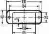 Фото автозапчастини ліхтар габаритний на дах LED DAF XF95/XF105 білий 100x40mm 24V HELLA BEHR 2PF 009 514-001 (фото 2)