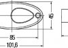 Фото автозапчасти фонарь габаритный боковой 12V W5W 45x101,6x40mm белый левый/правый HELLA BEHR 2PG 964 295-011 (фото 2)