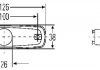 Фонарь габаритный боковой 24V W3W 38x126mm оранжевый левый/правый HELLA BEHR 2PS962964012 (фото 2)