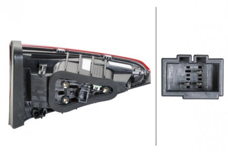 Фото автозапчасти задний фонарь правая (внутренний, LED) SKODA SUPERB III лифтбек 03.15- HELLA BEHR 2SA354 832-021 (фото 1)