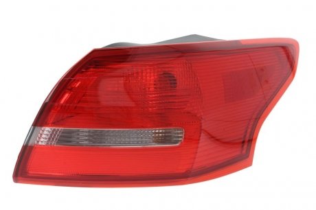 Ліхтар задній права (зовнішня частина, P21W, колір поворотника білий, колір скла червоний) FORD FOCUS III Sedan 10.14-04.18 HELLA BEHR 2SD354 828-041
