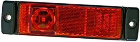 Ліхтар габаритний боковий 24V 130x32mm з кабелем-500mm червоний лівий/правий HELLA BEHR 2TM 008 645-951
