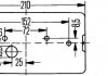 Фото автозапчастини ліхтар задній лівий (P21W/R10W, 12/24V, з покажчиком повороту, з протитуманним світлом, зі стоп-сигналом, габаритним світлом, з підсвічуванням номерного знака) MULTICAR M25, M26 01.85-12.96 HELLA BEHR 2VB 006 040-051 (фото 2)