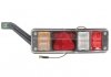 Задній ліхтар лівий Hybrid (LED/P21W, 24V, з покажчиком повороту, з протитуманним ліхтарем, ліхтарем заднього ходу, зі стоп-сигналом, габаритним світлом, трикутним відбивачем, боковим габаритом, роз'ємом: 4x SuperSeal 2PIN/ 2VP340 961-431