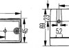 Фонарь габаритный заднего хода 12/24V P21W 106x45mm левый/правый белый HELLA BEHR 2ZR 006 609-081 (фото 2)