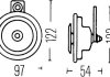 Фото автозапчастини горн BMW 3 (E21), 5 (E12), 5 (E28); Volkswagen GOLF I, GOLF II, GOLF III, JETTA I, JETTA II, PASSAT B1, PASSAT B2, PASSAT B3/B4, SCIROCCO, TRANSPORTER IV, VENTO 03.72-06.03 HELLA BEHR 3AL 002 952-811 (фото 3)