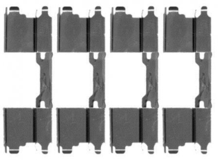 Комплектующие, колодки дискового тормоза HELLA BEHR 8DZ 355 203-501 (фото 1)