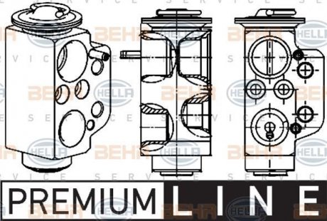 Розширювальний клапан кондиціонера Volkswagen MULTIVAN V, TRANSPORTER V 1.9D-3.2 04.03-08.15 HELLA BEHR 8UW351234471 (фото 1)