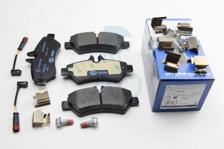 Комплект тормозных колодок, дисковый тормоз HELLA BEHR 8DB 355 005-351 (фото 1)