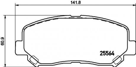 Гальмівні колодки дискові перед. Mazda Cx-5 2.0/2.2D/2.5 11.11- HELLA BEHR 8DB 355 020-511 (фото 1)