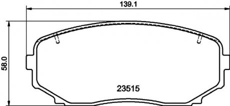 Гальмівні передні колодки Mazda CX-7/CX-9 07- (sumitomo) HELLA BEHR 8DB355032-941