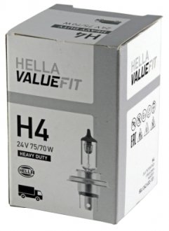 Лампа VALUEFIT H4 24V 75/70W P43t HELLA BEHR 8GJ 242 632-101