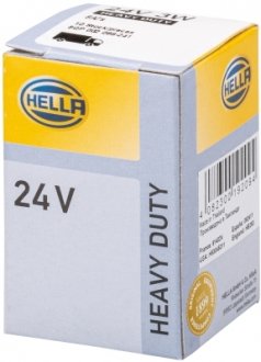 Лампочка 24 V 3 W BA7S HELLA BEHR 8GP 002 066-241