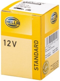 Фото автозапчастини лампочка 12V 2W BA9S T2W контрольна HELLA BEHR 8GP002 068-121