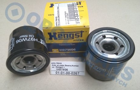 Фото автозапчастини фільтр масляний John Deere,Komatsu Hengst HENGST FILTER 0101000267