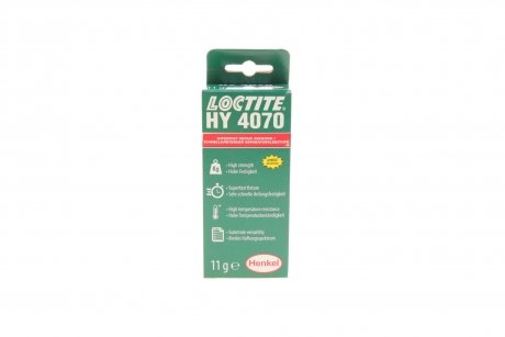 LOCTITE HY 4070, 11G Клей двокомпонентний гібридний (10:1/висок. вязк./4 насадки) Henkel 2237457