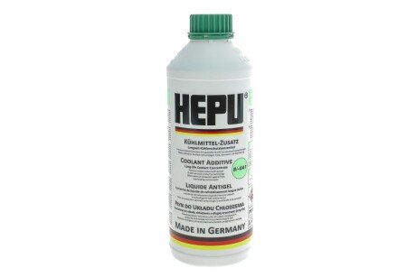 Фото автозапчастини антифриз (зелений) 1.5L (1:1=-37°C) (концентрат) HEPU P999-LL18 (фото 1)