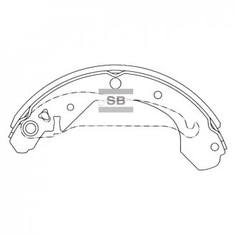 Фото автозапчасти тормозные колодки барабанные Hi-Q (SANGSIN) SA102