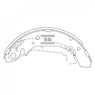 Фото автозапчасти тормозные колодки барабанные Hi-Q (SANGSIN) SA111