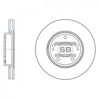 Гальмівний диск передній Hi-Q (SANGSIN) SD1051