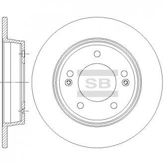 Гальмівний диск задній Hi-Q (SANGSIN) SD1085