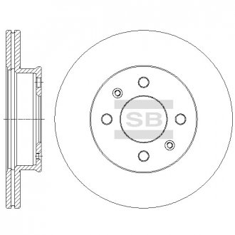 Тормозной диск передний Hi-Q (SANGSIN) SD1090