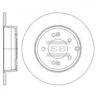 Тормозной диск задний Hi-Q (SANGSIN) SD1099