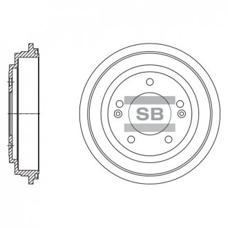 Фото автозапчасти шт. Гальмiвний барабан Hi-Q (SANGSIN) SD1130