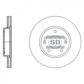 Тормозной диск передний Hi-Q (SANGSIN) SD1135