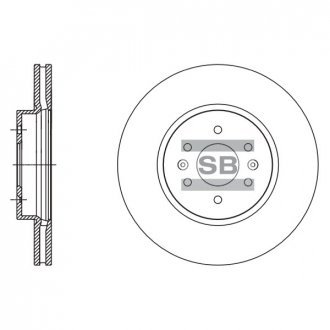 Фото автозапчасти тормозной диск передний Hi-Q (SANGSIN) SD2057