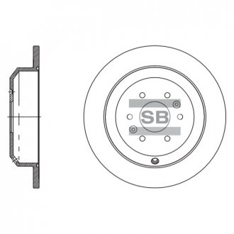 Фото автозапчасти тормозной диск задний Hi-Q (SANGSIN) SD2066