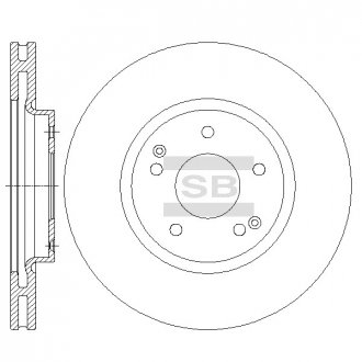 Тормозной диск передний SsangYong Korando C 12~ Hi-Q (SANGSIN) SD3042